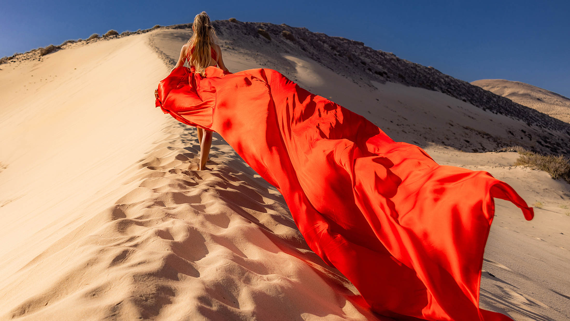 Fotoshooting Frauen Dünen Fuerteventura